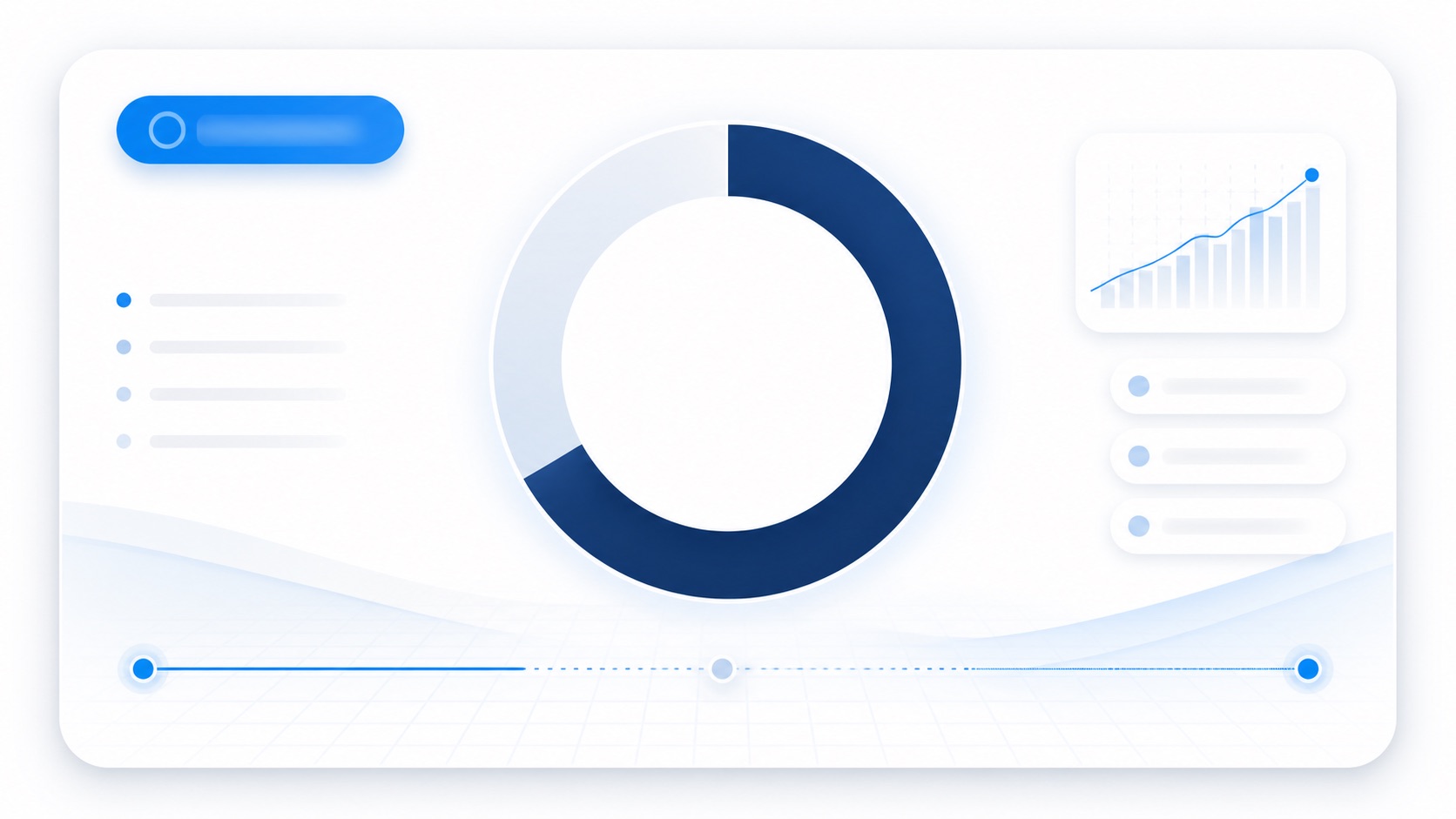 Abstract KPI dashboard visual for ABS economic modeling return