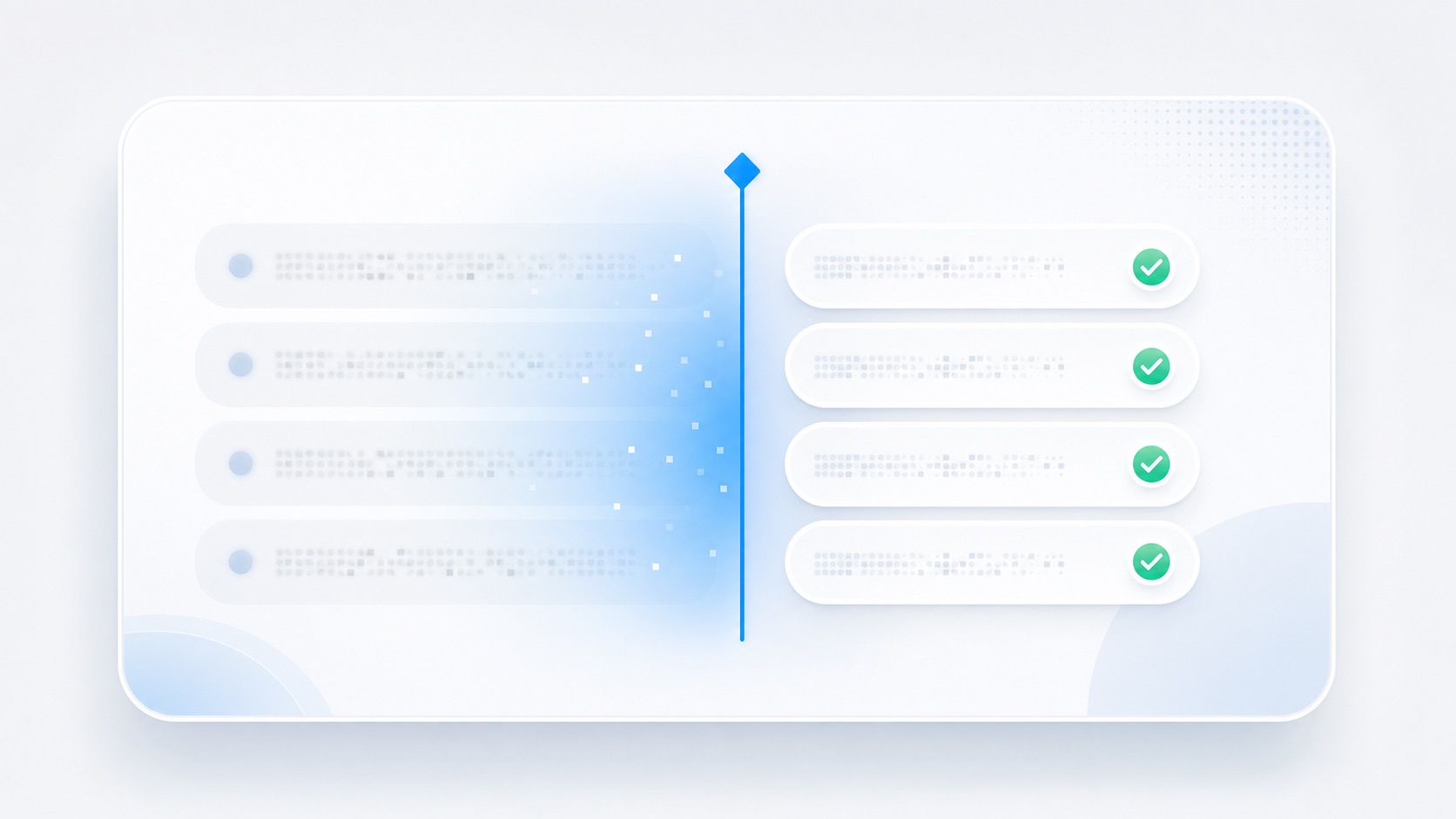 Abstract KPI dashboard visual for AI governance coverage