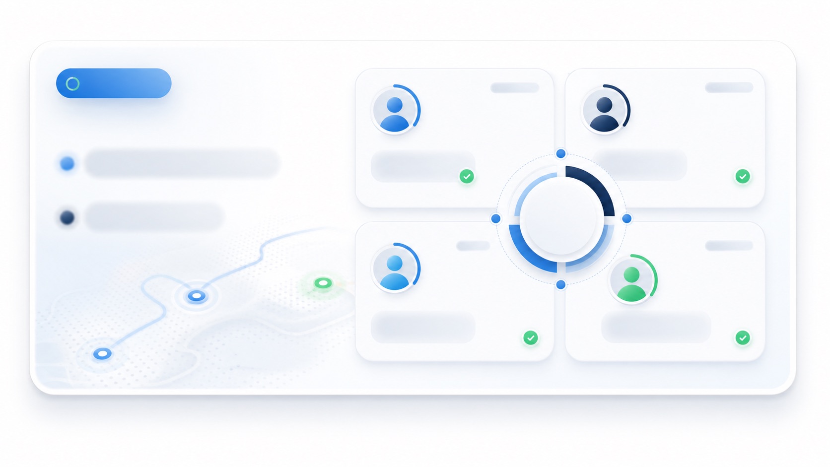Abstract KPI dashboard visual for ride-hailing driver behavioral segmentation