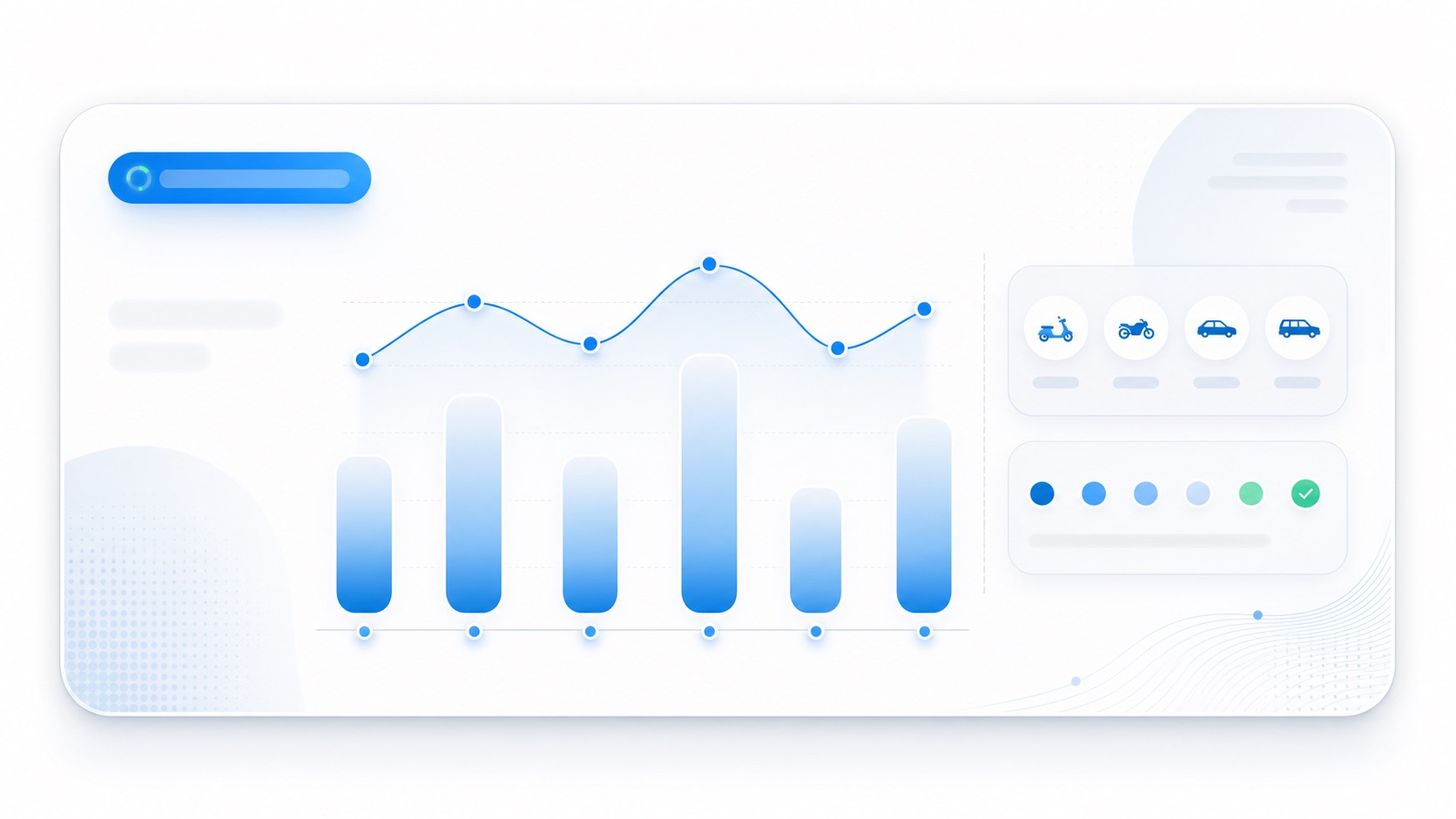 Abstract KPI dashboard visual for national fuel economy baseline