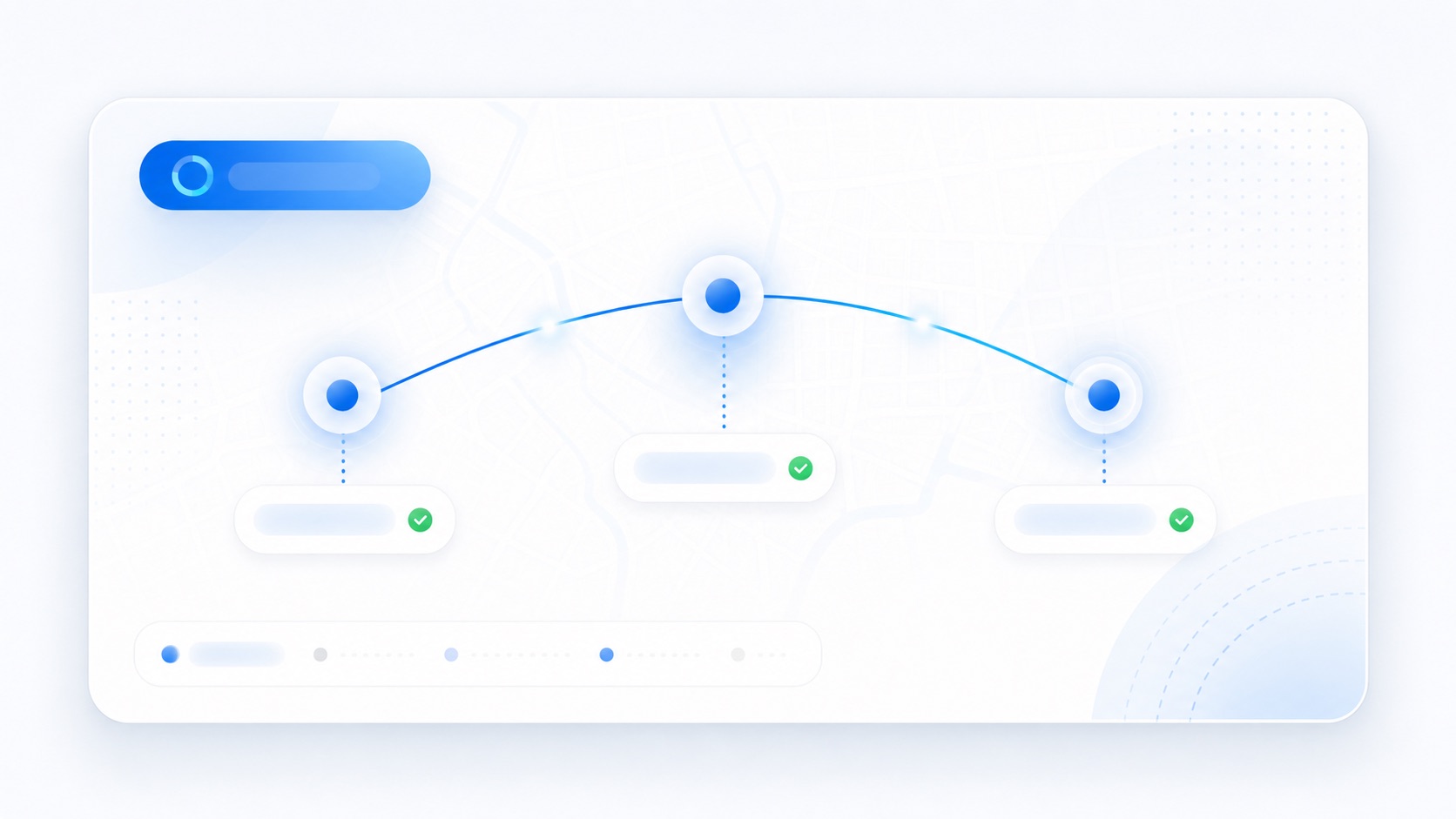 Abstract KPI dashboard visual for tri-national tourism connectivity
