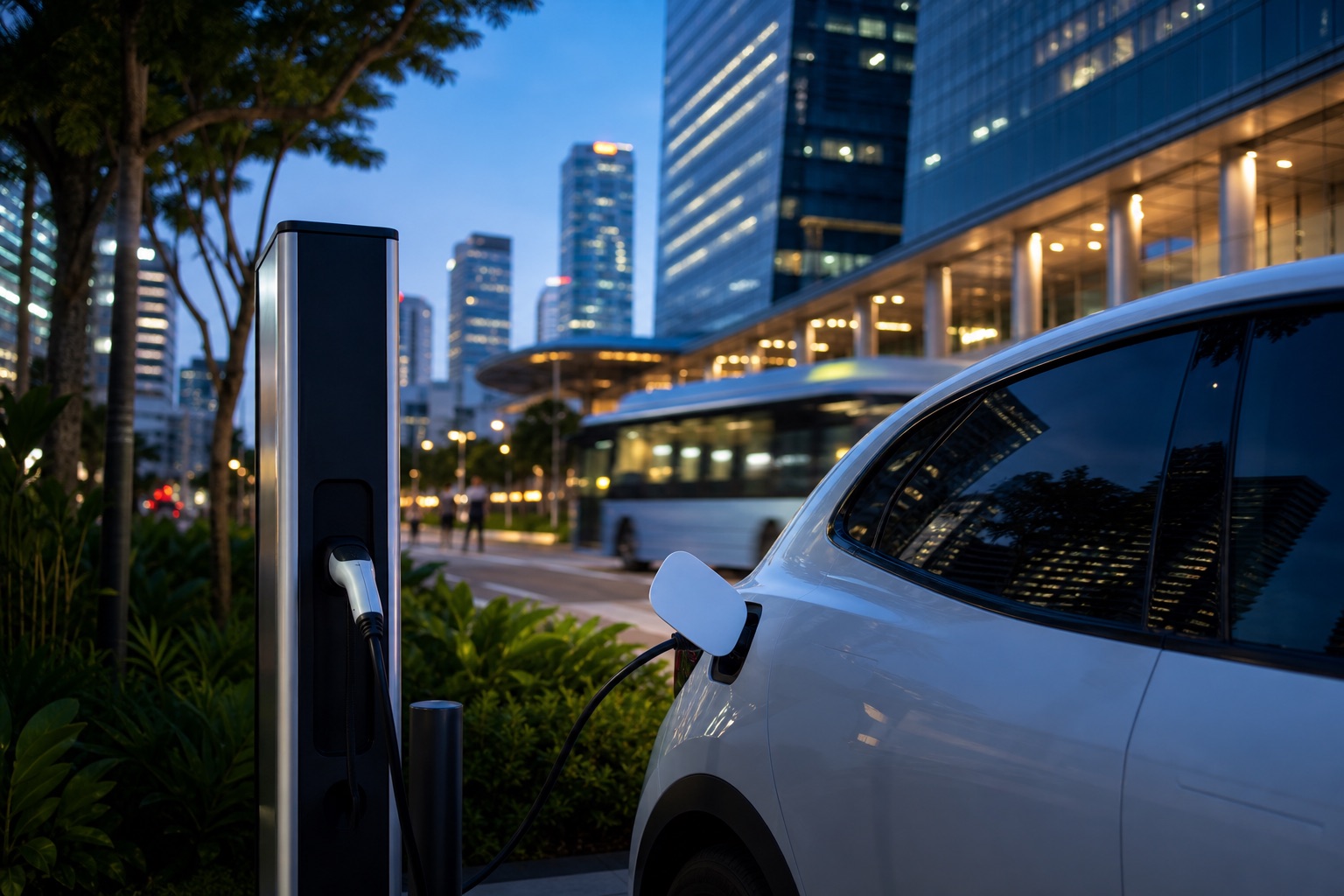Electric mobility infrastructure in a modern city district